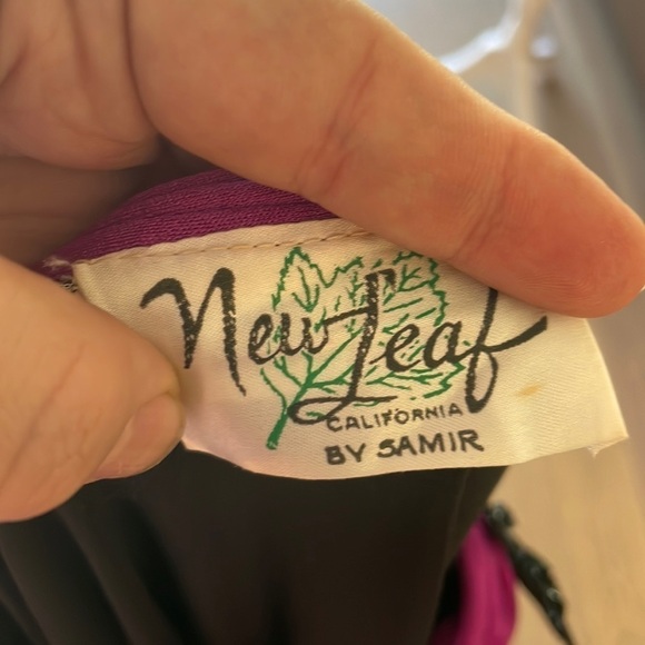 NEW LEAF BY SAMIR Neiman Marcus Cape Pink Black Dress Vintage - Picture 3 of 13